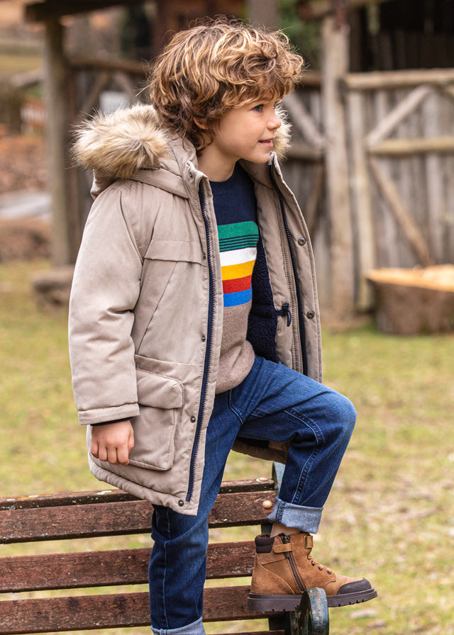 Montgomery Bambino Cappotto Piumino Invernale Con Cappuccio Per