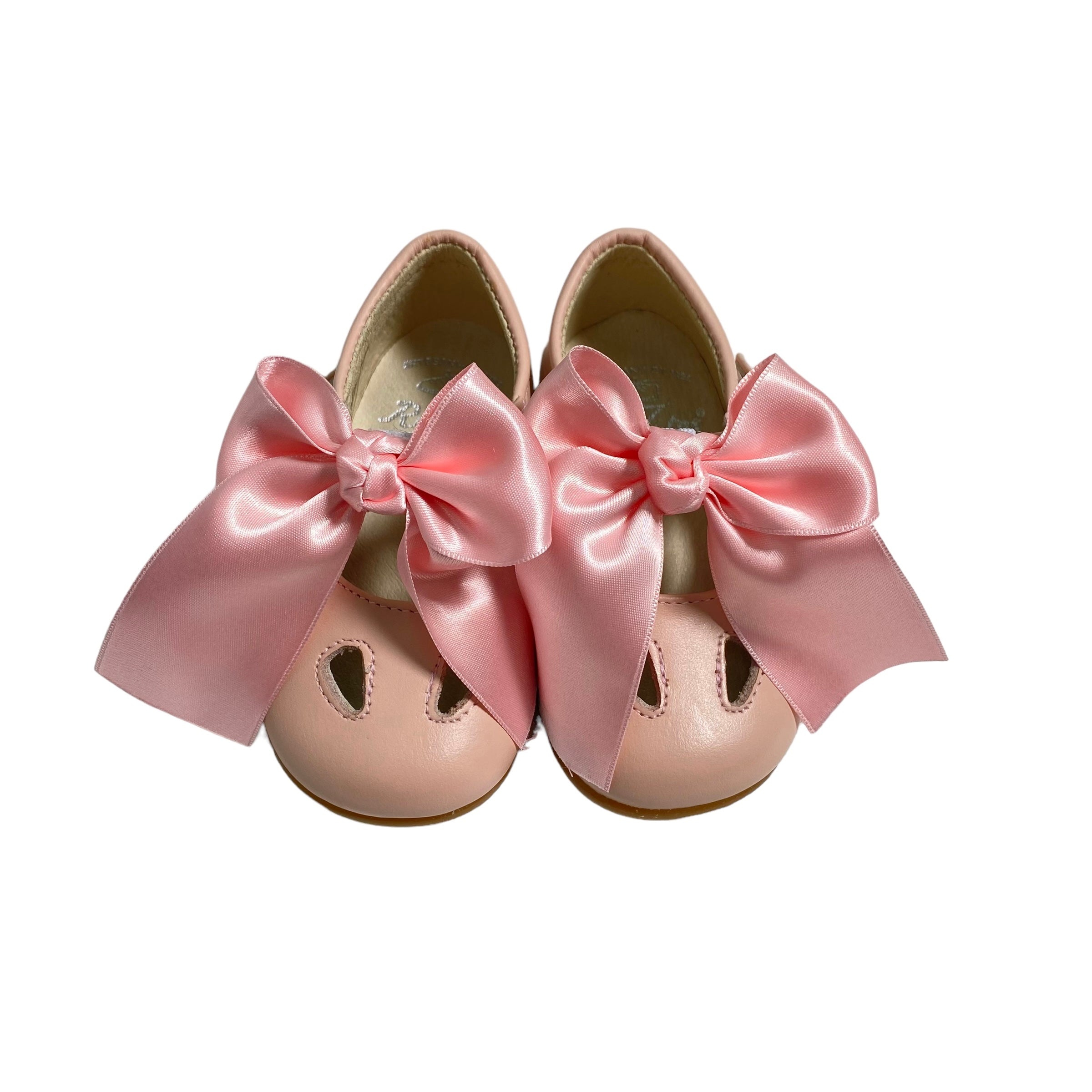 Scarpe Primi Passi Con Occhielli E Fiocco In Pelle Bambinaa RIZITOS B3