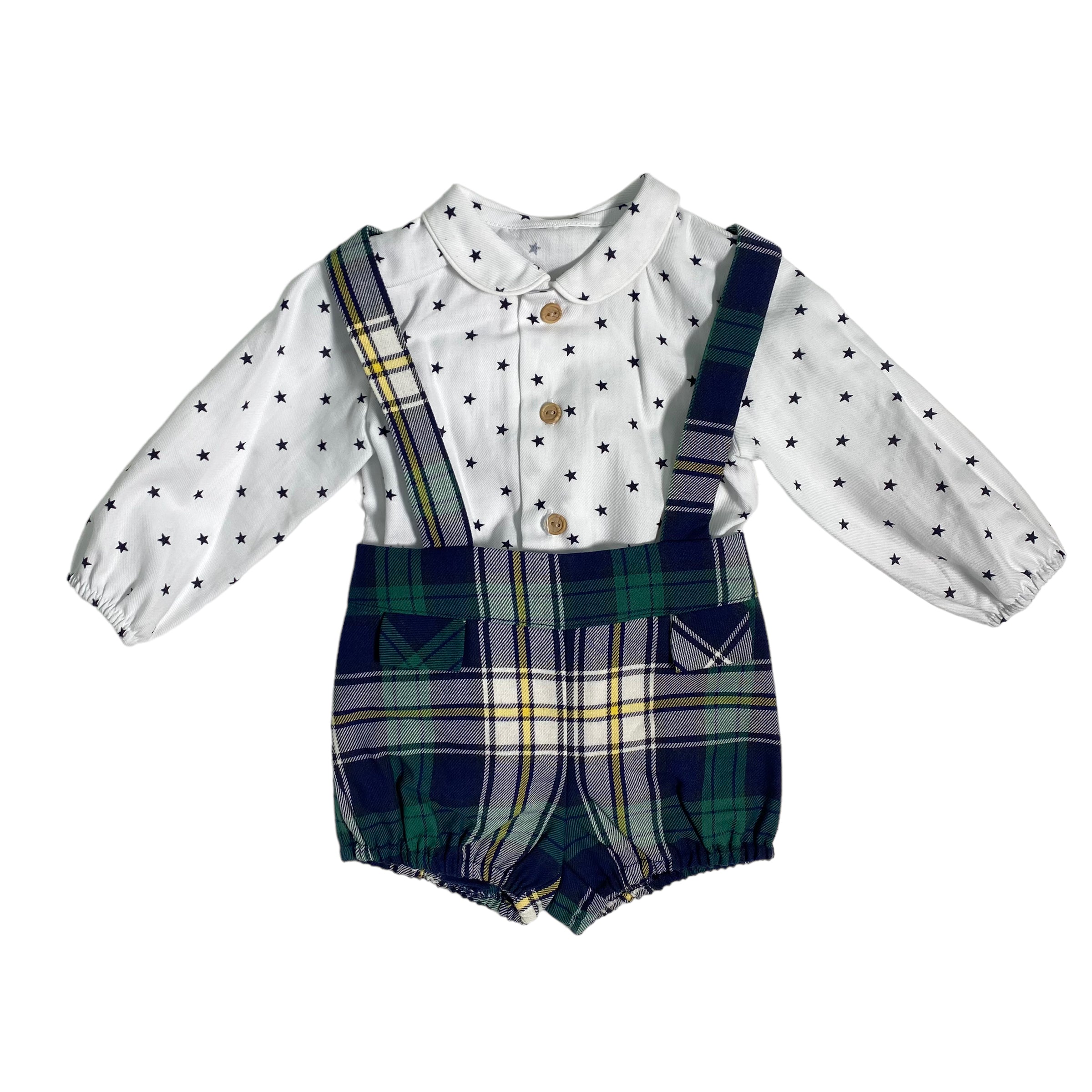 Tutina Salopette Scozzese Neonato Tutina Pagliaccetto Neonato