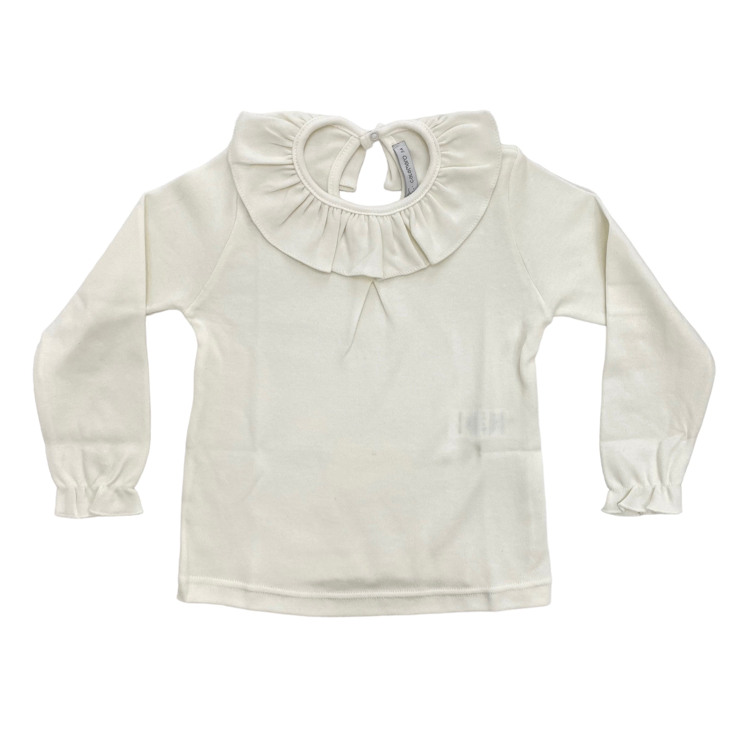 Maglia In Caldo Cotone Con Collo Rouches Bambina CALAMRO 15023