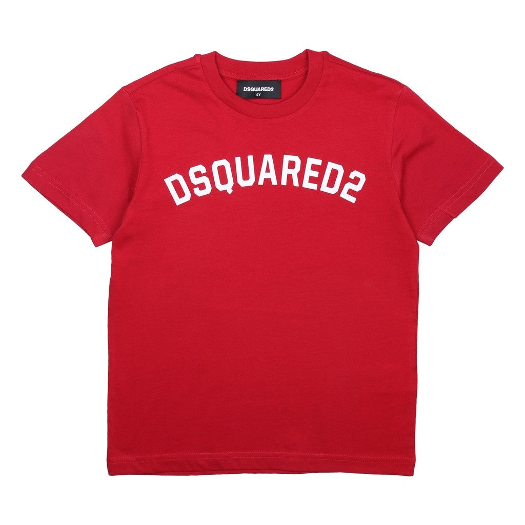 Maglietta Maglie Dsquared Bambino T-Shirt Da Bambino Rossa Dsquared2