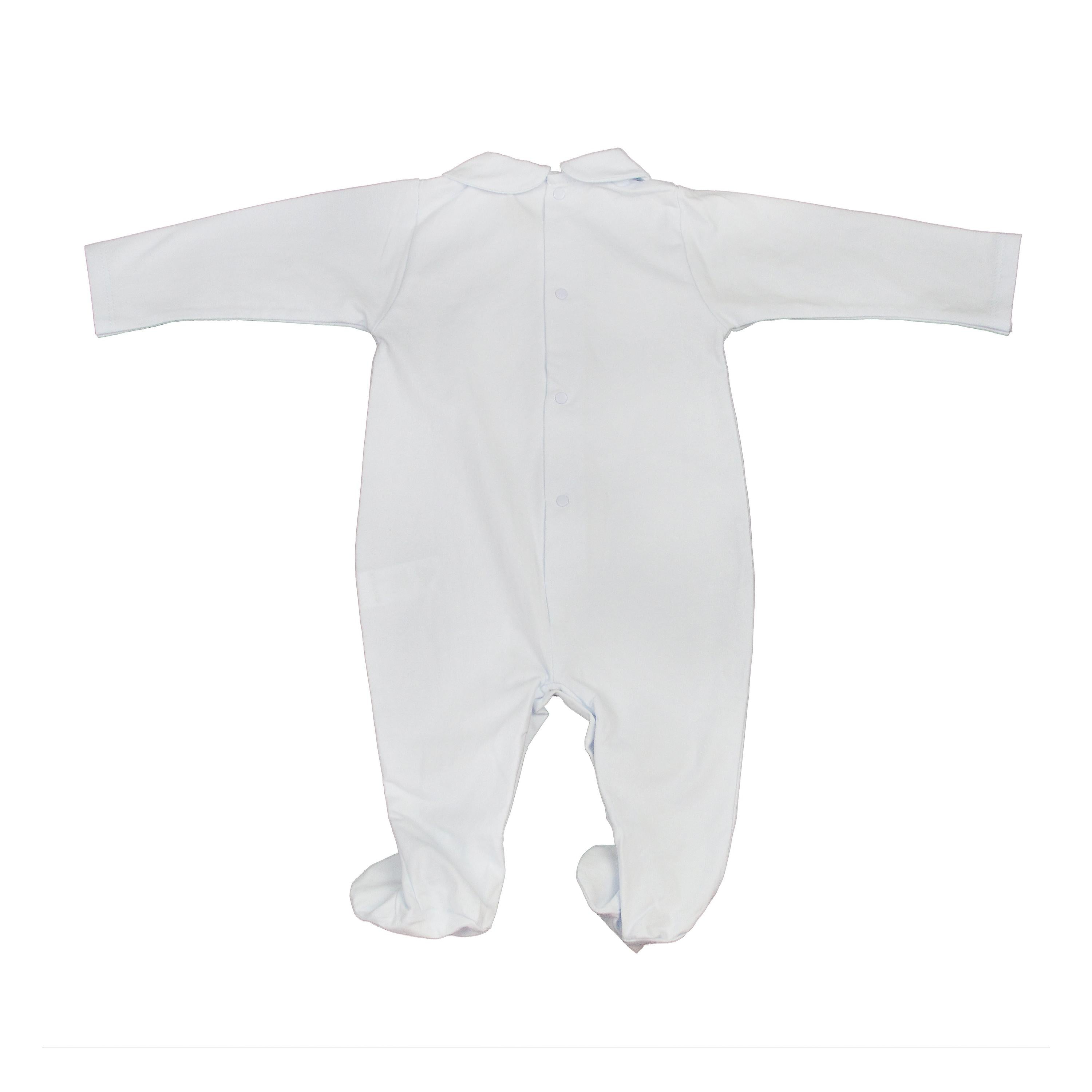 Baby Cotton Romper Light Blue Nanan E16604109A Luxurykids
