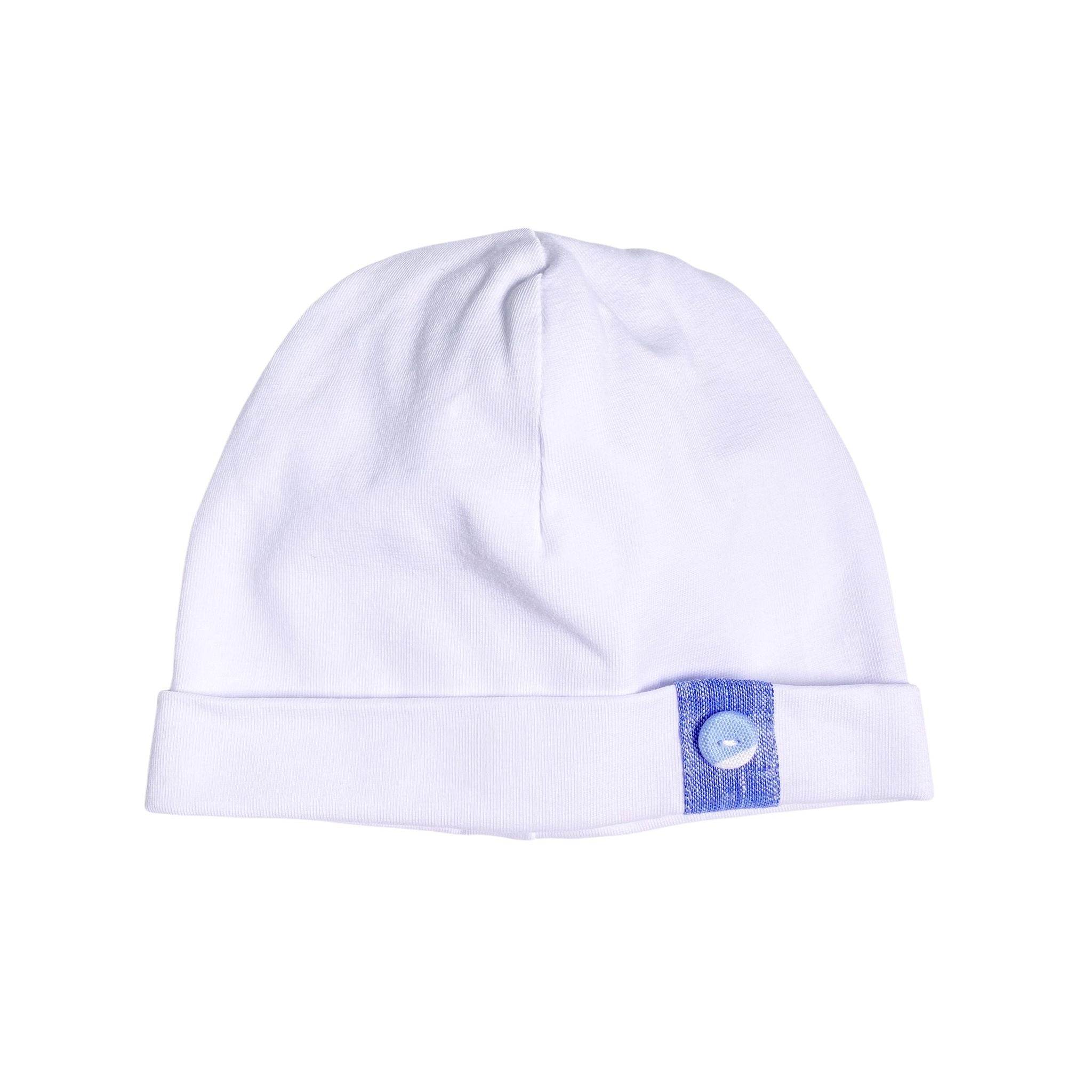 Baby White Cotton Hat LA SARTORIA DEI PICCOLI LK115 L