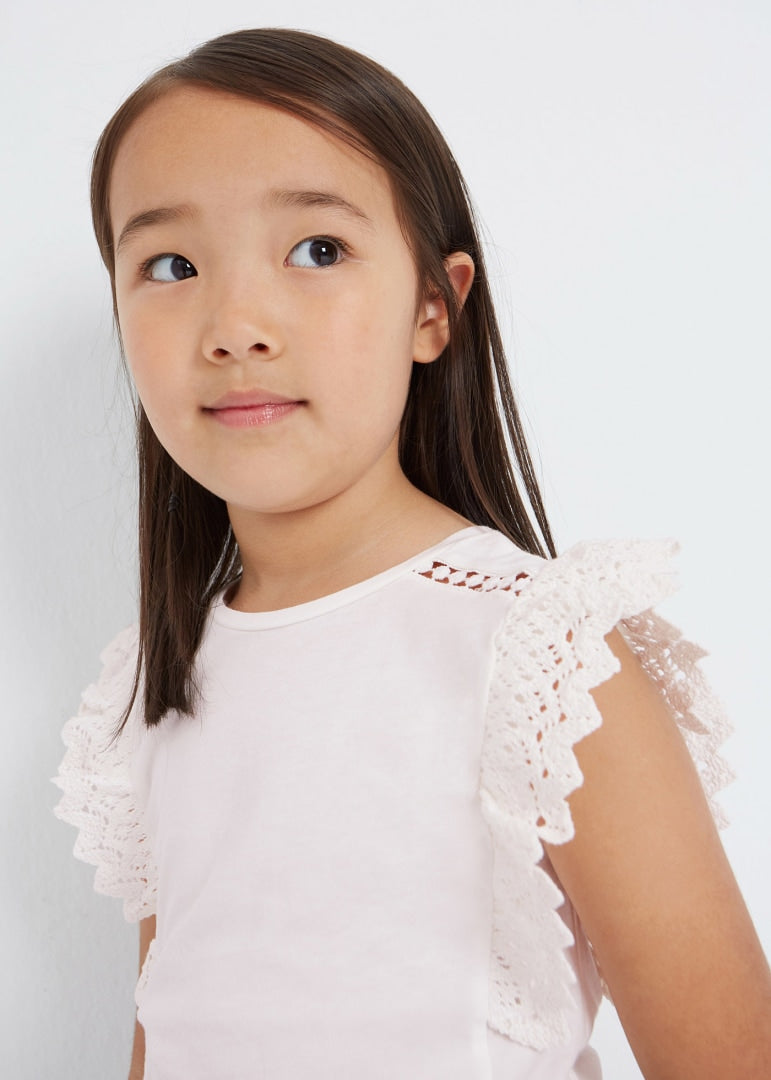 Manica Corta Maglietta Mayoral Bambina Offerte T-Shirt Con Fascia