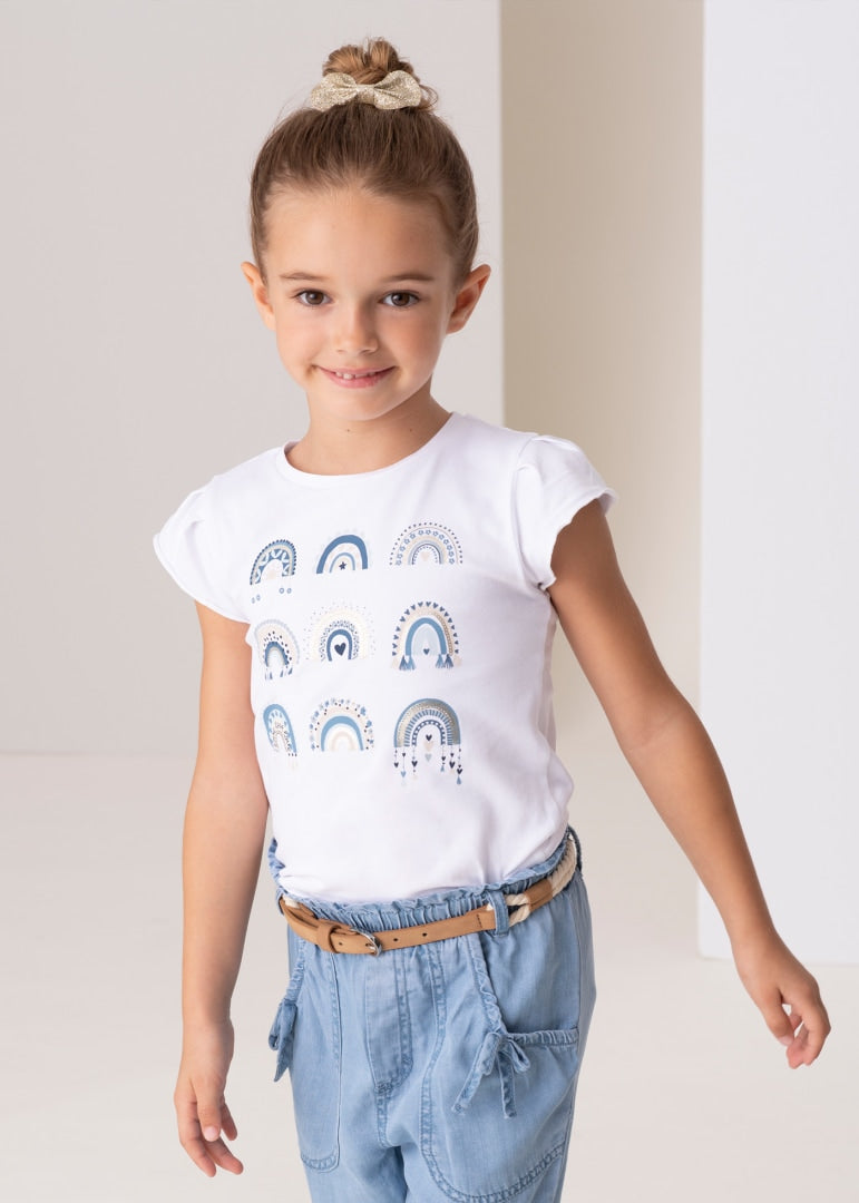 Maglietta Manica Corta In Cotone Sostenibile Bambina MAYORAL 3062 - MAYORAL - Luxury Kids