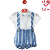 Pagliaccetto Con Camicia In Cotone Neonato DEL SUR 0038
