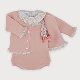 Completo 3 Pezzi Con Salopette Invernale Neonata SARDON VE377