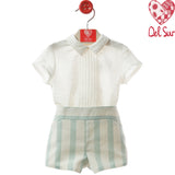 Bermuda Con Camicia In Cotone Neonato DEL SUR 0278