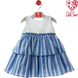 Abito Smanicato A Balze Bambina DEL SUR 0563