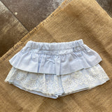 Kurzer Rock Hellblau mit Volants Newborn Phi Clothing 22007