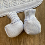 Babysocke aus 100 % Wolle Hellblau CREAZIONI LUANA 7033C