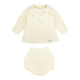 Completo Con Culotte Con Fiocco In Velluto Neonata CONDOR 55811