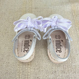 Minorchine Glitter First Steps Sandalen mit Satinschleife für Mädchen INDEX 300G