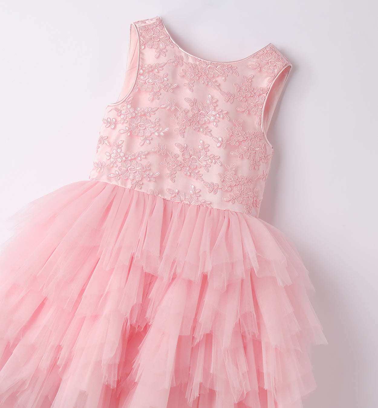 Sarabanda Abiti Tulle Bimba Abito Elegante Smanicato In Pizzo E