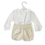 Completo 2 Pezzi Elegante In Velluto Neonato GRANLEI 186