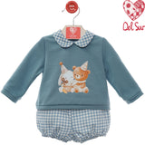 Completo Maglia Con Pantaloncini Celeste Neonato DEL SUR 1039