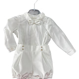 Completo Elegante In Velluto Con Camicia e Bermuda Neonato PONTO POR PONTO 6633