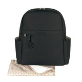 Changing Backpack in Black Faux Leather Newborn Pasito a Pasito LondonZF