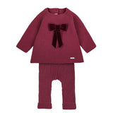 Completo Con Leggings e Maglia Con Fiocco Neonata CONDOR 55839