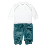 Completo in caldo cotone e velluto millerighe Bambino Calamaro 11385