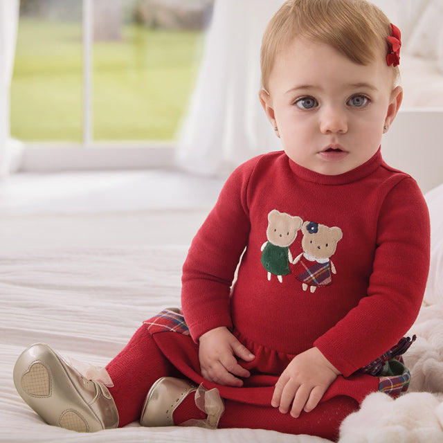 Abito Manica Lunga In Caldo Cotone Neonata MAYORAL 2863