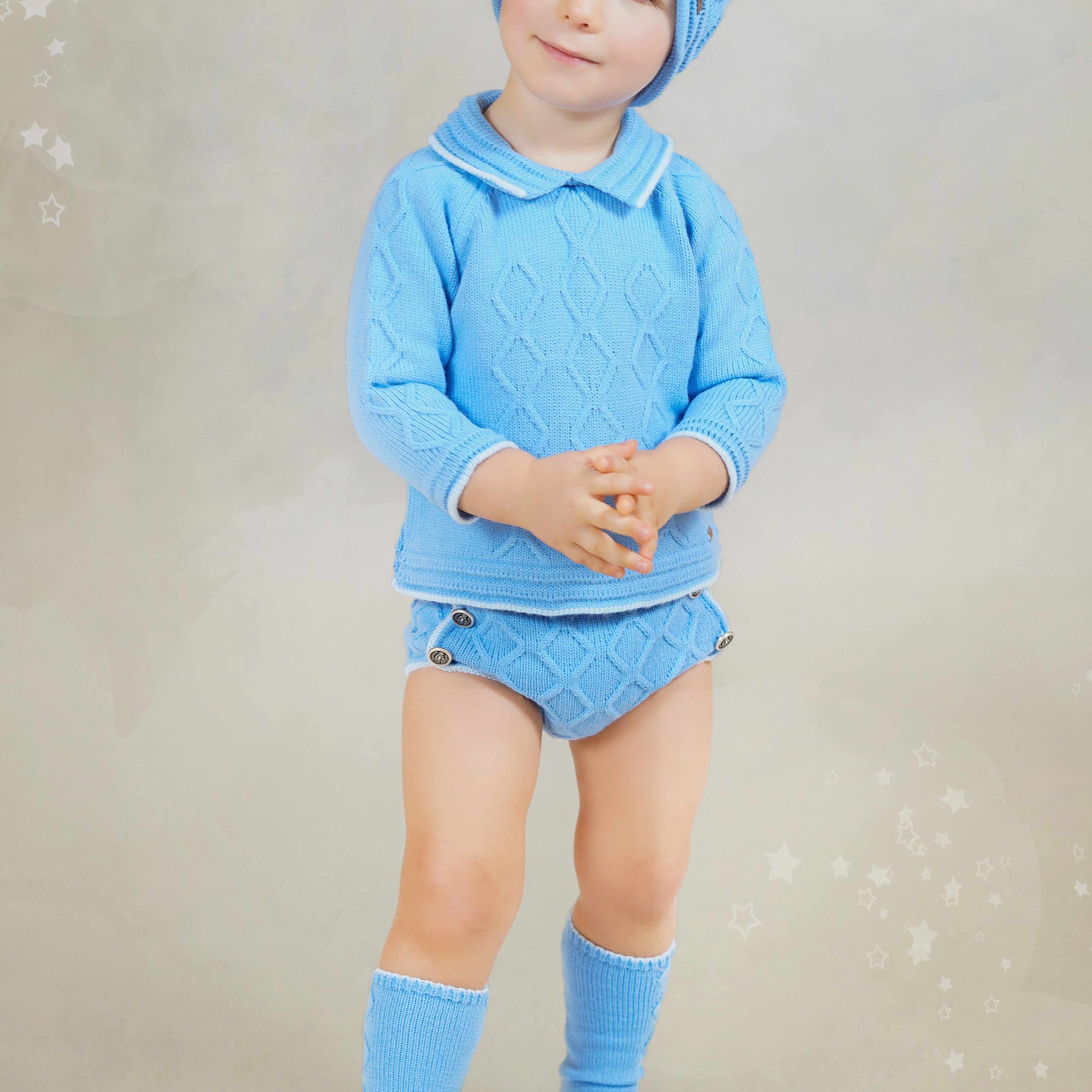 Completo 2 Pezzi Con Culotte E Maglioncino In Acrilico Neonato RAHIGO 25287
