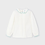 Blusa Con Colletto Ricamata In Caldo Cotone Bambina MAYORAL 4116