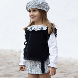 Poncho Invernale Effetto Velluto Bambina CALAMARO 14025