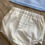 Long Sleeve Yarn Complete With Light Blue Cotton Culotte Newborn GRANLEI 254