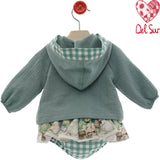 Completo Con Culotte E Felpa In Caldo Cotone Neonata DEL SUR 1838