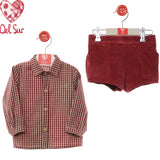 Completo Bermuda E Camicia Con Bretelle Neonato DEL SUR 1875