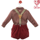 Completo Bermuda E Camicia Con Bretelle Neonato DEL SUR 1875