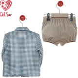 Completo Bermuda E Camicia Con Bretelle Neonato DEL SUR 1877