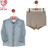 Completo Bermuda E Camicia Con Bretelle Neonato DEL SUR 1877