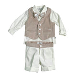 Completo Elegante In Raso E Velluto Neonato PETIT 3416356