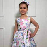 Abito Elegante Smanicato Stampato Bambina DAGA M10473