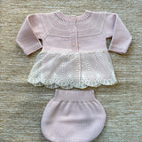 Completo Con Culotte In Acrilico E Pizzo Neonata GRANLEI 125