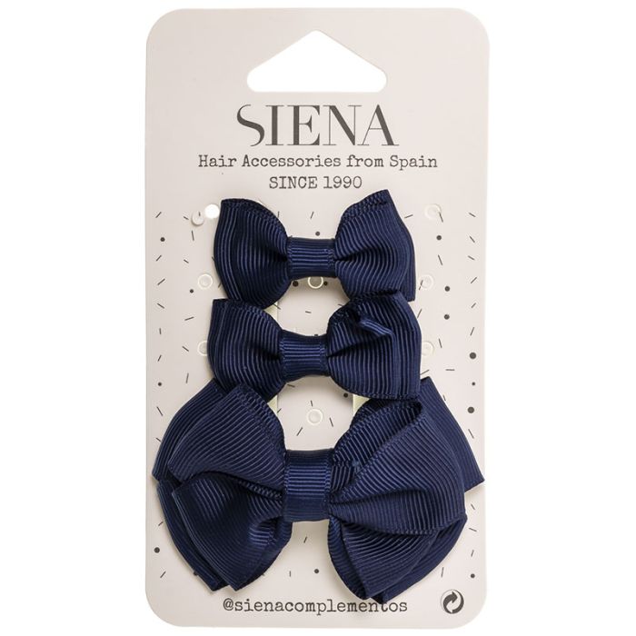 Set Di 3 Fermagli Con Fiocco Bambina SIENA 7435