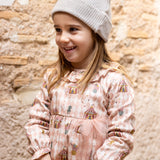 Abito Manica Lunga In Caldo Cotone Stampato Neonata CALAMARO 21305