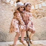 Abito Manica Lunga In Caldo Cotone Stampato Neonata CALAMARO 21305