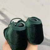 Krippenschuh mit Samtschnürsenkel für Neugeborene Index 324