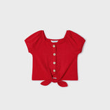 T-Shirt Canale' Con Nodo Bambina MAYORAL 3086