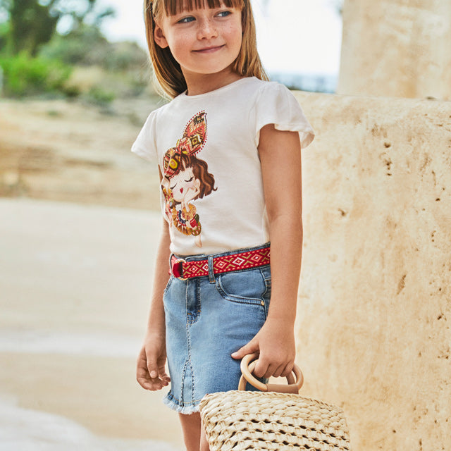 Gonna Di Jeans Con Cintura Bambina MAYORAL 3906 - Main Image