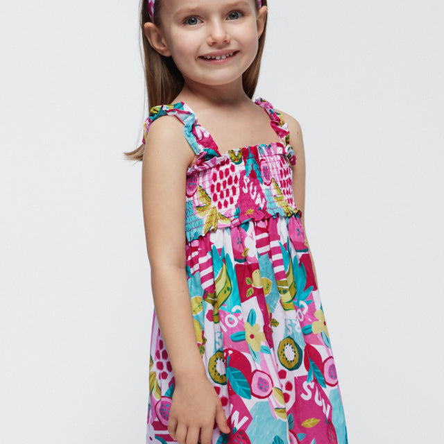 Vestito fantasia floreale in lino e cotone Multicolor | Bambina - GAP Vestito fantasia floreale in lino e cotone Multicolor | Bambina - GAP