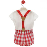 Completo Con Salopette Con Bretelle E Camicia Neonato DEL SUR 0283