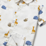 Camicia Mezza Manica Stampata In Cotone Neonato MAYORAL 1114