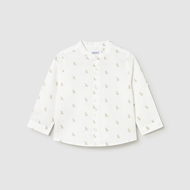 Camicia Manica Lunga Stampata Con Colletto Coreano In Cotone Neonato MAYORAL 1116ML