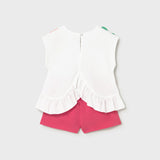 Completo Corto Smanicato Con Stampa In Cotone Neonata MAYORAL 1209