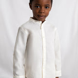 Camicia Manica Lunga Con Collo Coreano In Misto Lino Bambino MAYORAL 3118