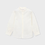 Camicia Manica Lunga Con Collo Coreano In Misto Lino Bambino MAYORAL 3118